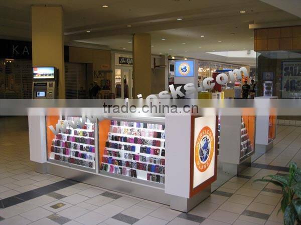 Custom made cell phone accessories kiosk cell phone kiosk in shopping mall