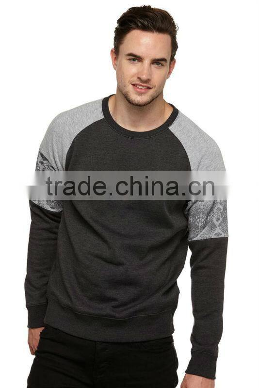 new fashion bulk wholesale mens crew neck raglan sleeves hoodie