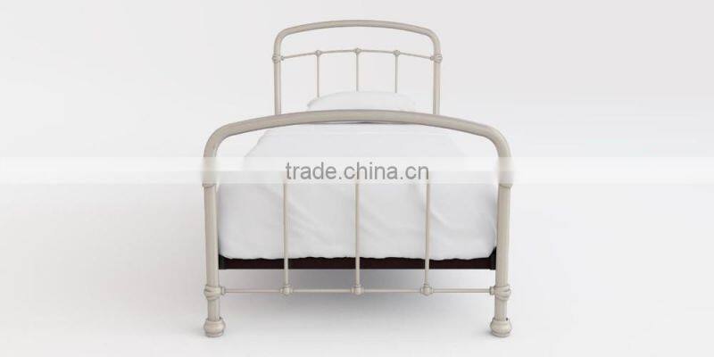 Brushed silver plated bedstead