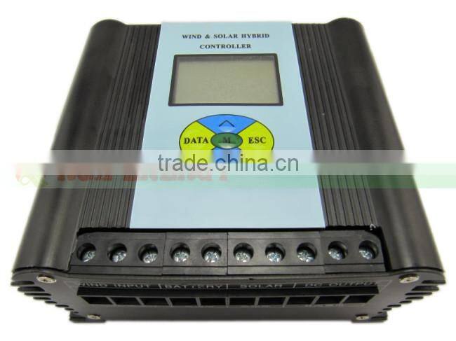600w wind/solar hybrid controller 12v/24v charge controller with LCD display. Used for wind and solar power system.
