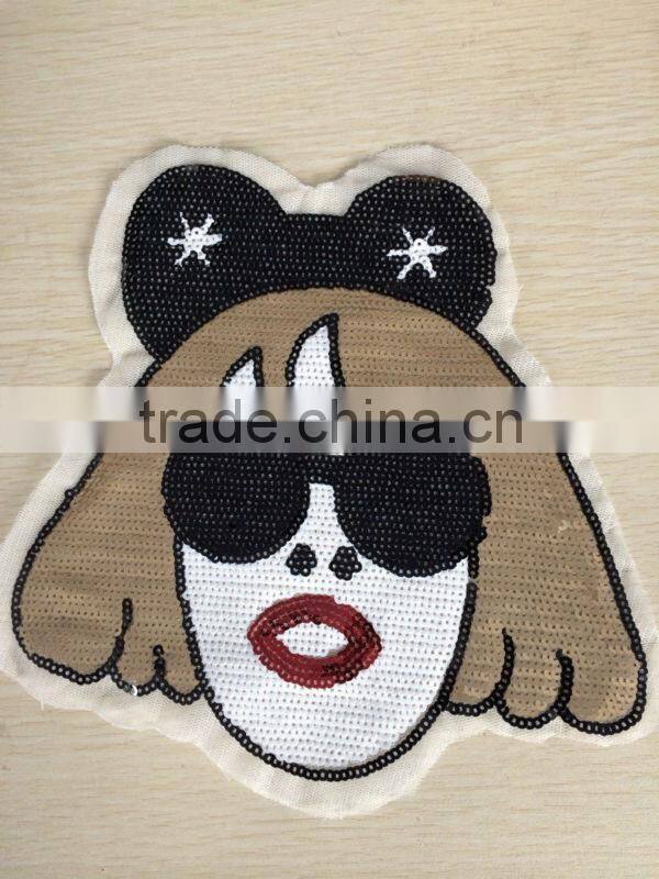 fashion sequin embroidery design patch