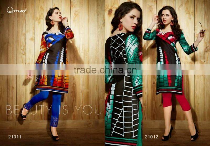 Indian Chikan Kurti Tunic Tops