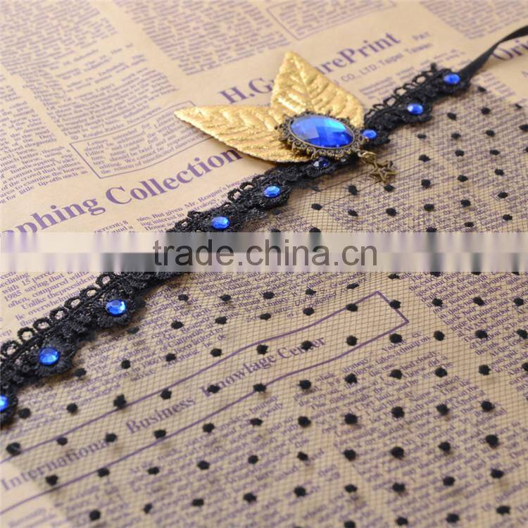 MYLOVE gold leaf lace mask handmade women accessory fashion mask ML5063