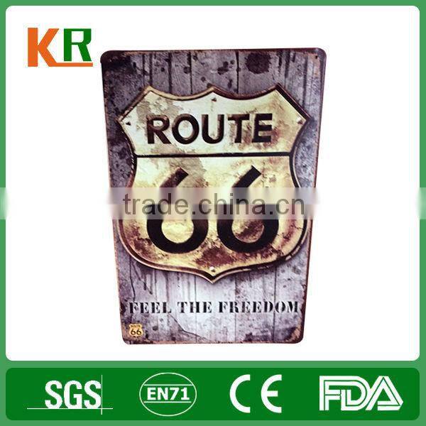 Home Decoration Rectangular Embossed Vintage Tin Sign