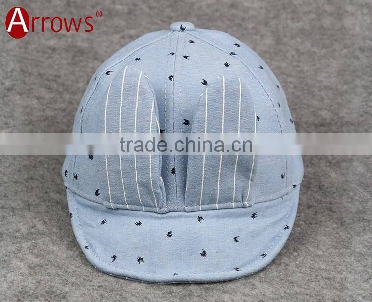 Rabbit Hair Cartoon Intimate Design Soft Brimless Infant Baby Kids Baseball Caps with Long Ears
