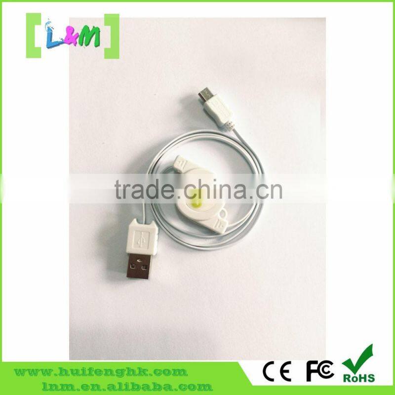 High quality retractable usb extension cable for iphone and mirco