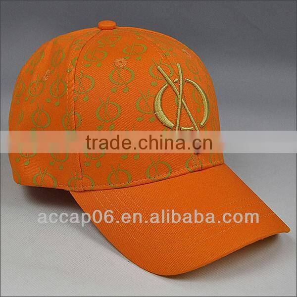high quality orange sport cap