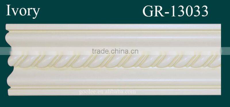 European- style Environmental Decorative PU Carved Foam Cornice Molding