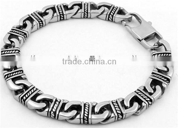 Novelty vintage punk style 316 L stainless steel chain bracelet