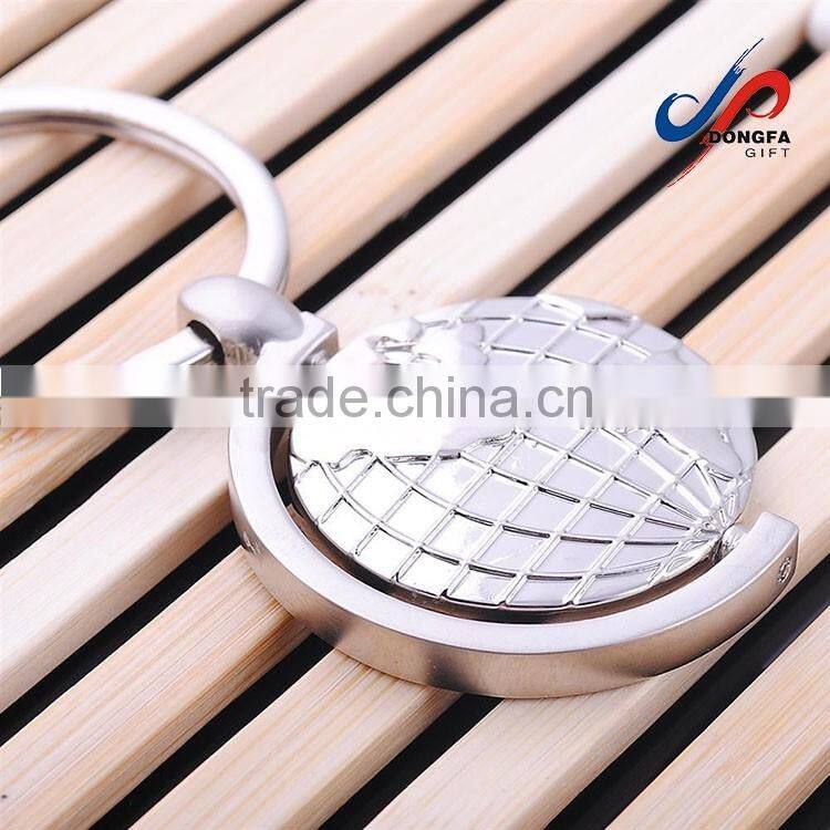 globe shaped spinning metal keychain ,earth shaped keychain,keychain holder