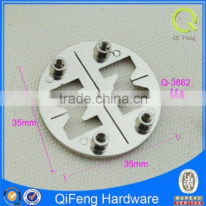 Q-2862 custom book bag with logo metal private label round shape