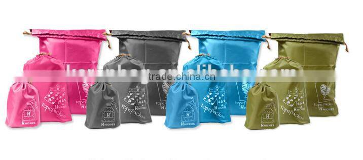 korean style fabric nylon small drawstring storgage bag for small quantity order