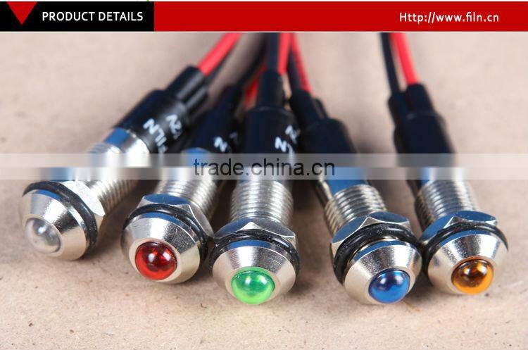 220v new metal led PCB high LED 8mm red indicator light