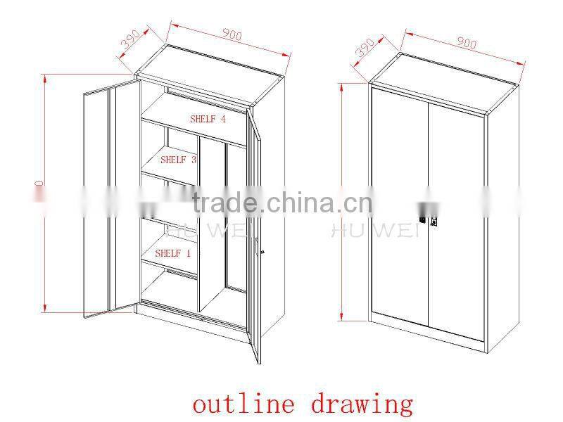 muti-function steel locker office file cabinet with 2 door on sale