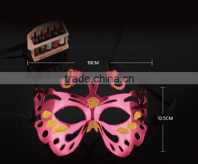 Classics colorful pvc plastic butterfly mask ,festive party mask girl fancy dress party mask