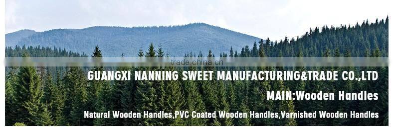 Varnished mop handle / wood broom stick / straight wooden broom and mop stick