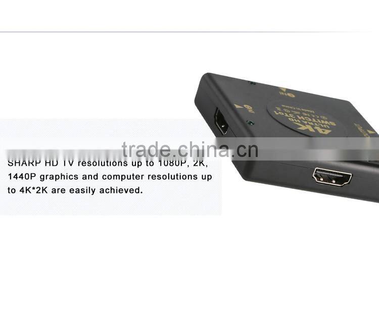 HD h dmi 4K splitter for TV DVD 3 to 1 switcher