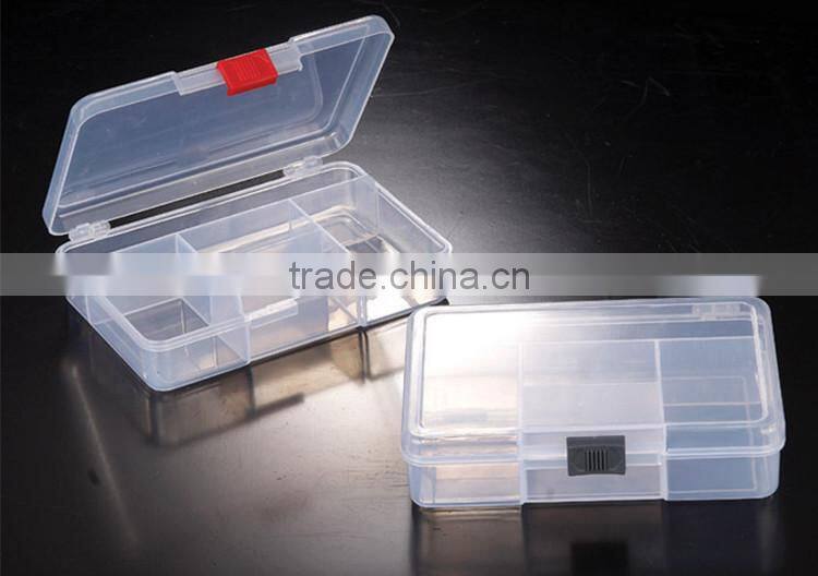 In Stock clear plastic durable compartment portable fishing lure box