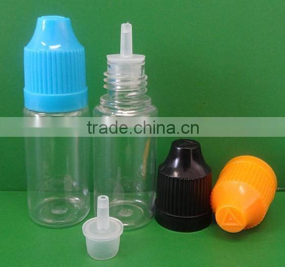 10ml plastic transparent empty liquid bottles with safety cap long thin dropper