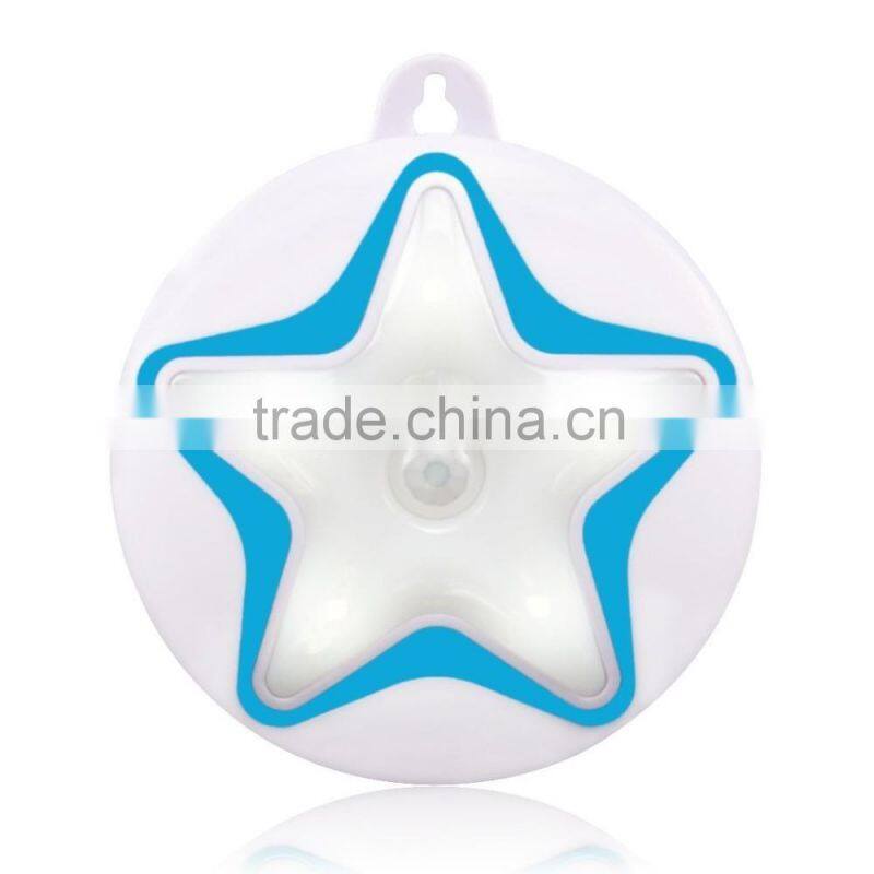 Rechargeable LED Wireless Light-operated Motion Sensor Wall Light Cute Star LED Night Light For Balcony Corridor Wardrobe Garag