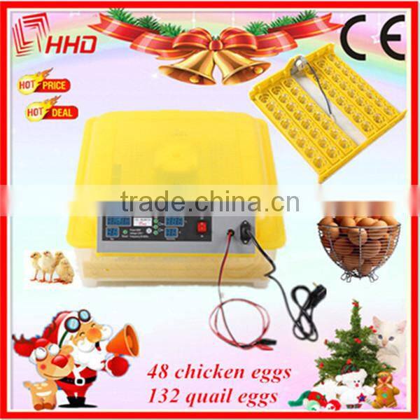 HHD Hottest Selling CE approved solar chicken incubator full automatic 48 mini egg incubator for hatching eggs