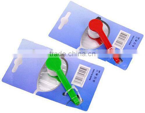 Plastic eyeglass cleaner keychain