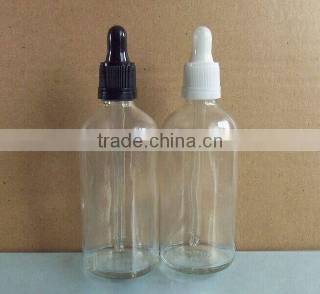 Alibaba china 100ml CLEAR glass dropper bottles AMBER essential oil bottle ejuice bottle for e liquid flavor