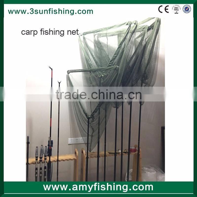 salmon trout rubber coated carbon material handle 2.5m length big fishing landing net