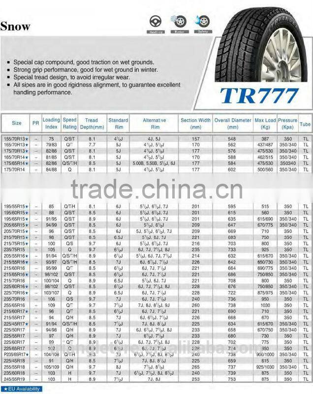 Triangle Brand Radial Winter Car Tyres 235/75R15(TR777)105Q
