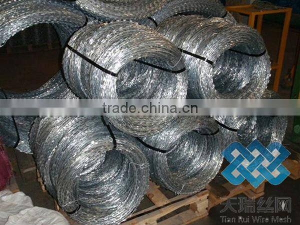 BTO-22 galvanized concertina razor wire for sucurity fence
