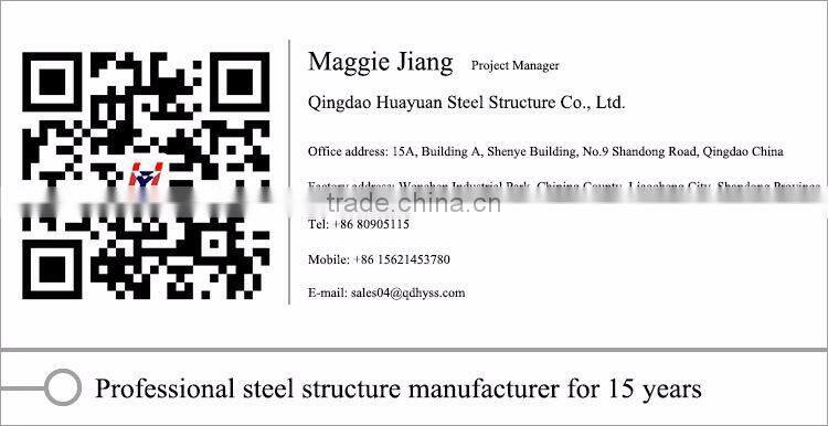 Large span light structural steel exhibition for 4S car shop