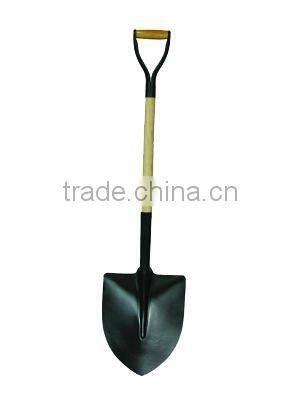 black painted and polished square point shovel