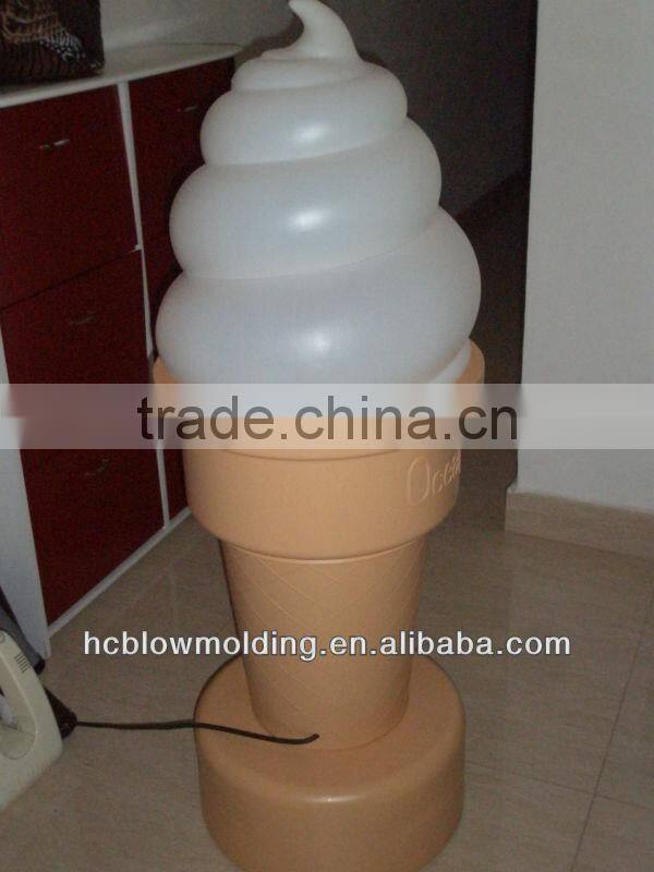 OEM Cheap Ice-Cream Plastic tank blow molding Display billboards