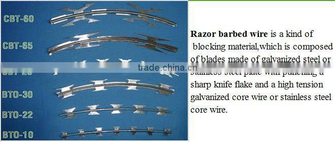 hot dipped galvanized Razor barbed wire with durability quality