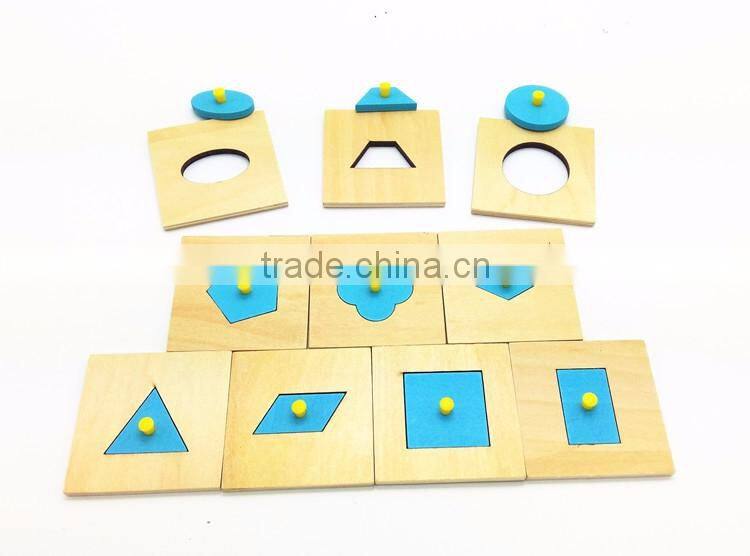 Kids wooden Toy Montessori geometry puzzle