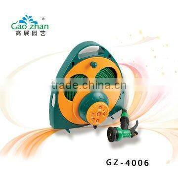 15m Flat Decorative Garden Hose Reel with Spray Gun