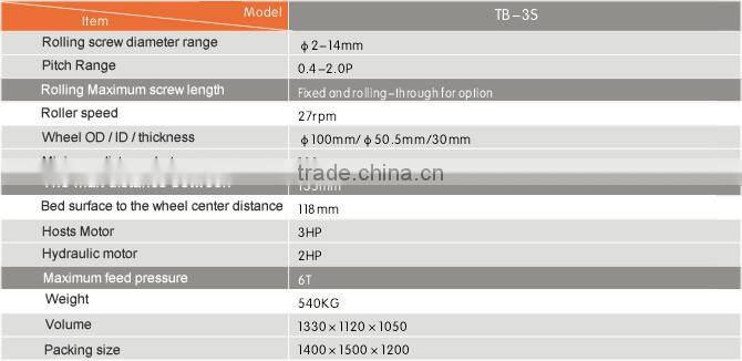 Best quality taper thread rolling machine TB-3S
