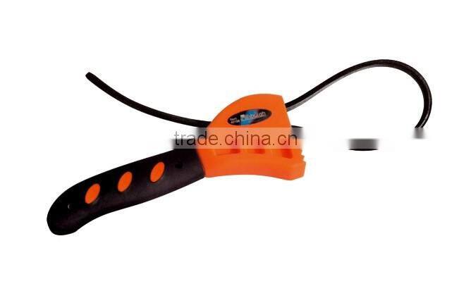 China factory of mini hand plastic adjustable strap wrench with rubber handle