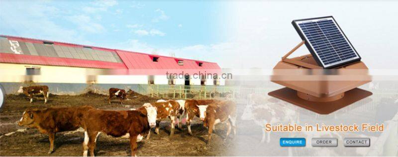 New Kind Solar Powered Environmental Friendly Poultry House Roof Standing Air Ventilation Heat Extraction Fan