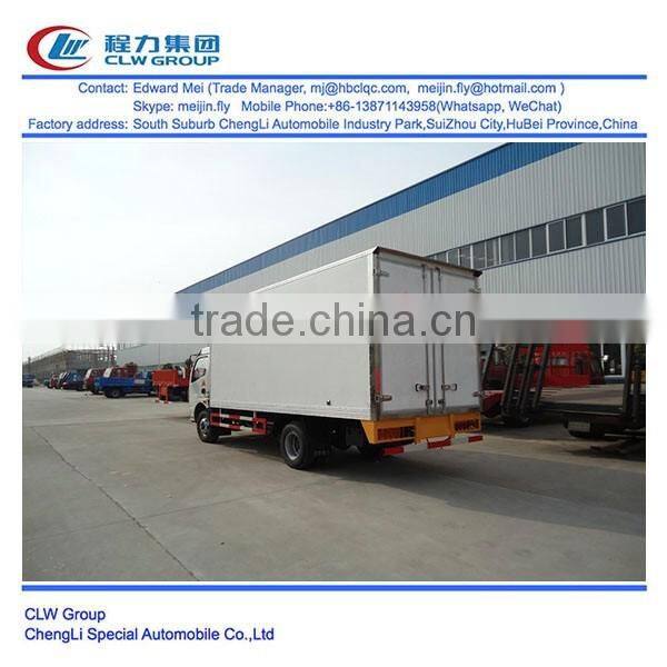 Dongfeng 4*2 type 4 ton~5 ton refrigerated box car