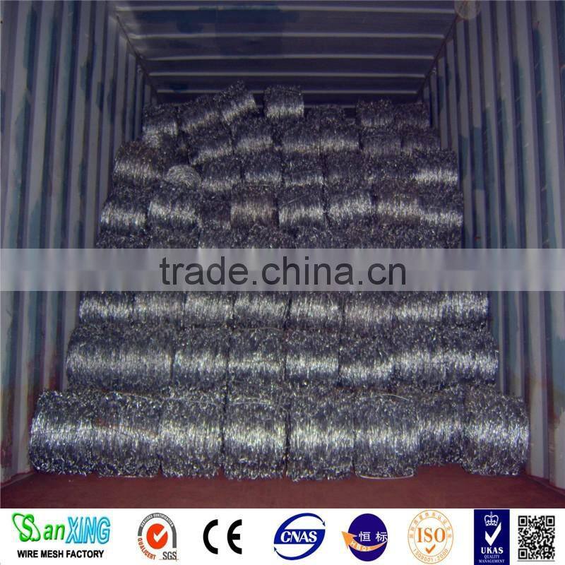 Electro galvanized single strand barbed wire coil