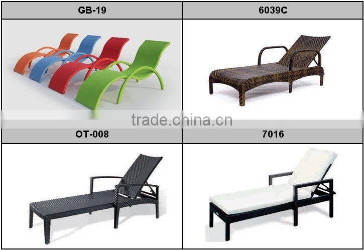 Modern design outdoor furniture rattan chaise lounge (CF698L)