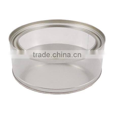 pvc tin can small round metal vanity box
