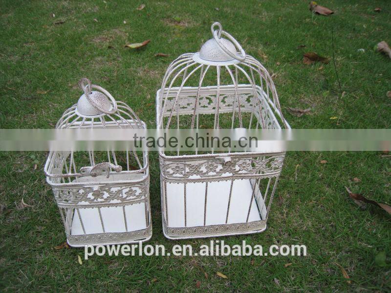 Shabby chic decoration set canary bird cage