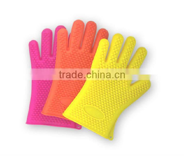 2017 hot selling silicone gloves with fingers