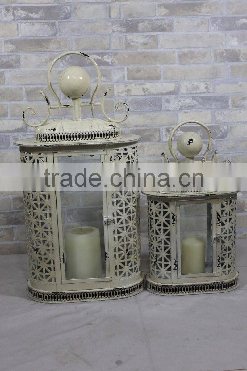 Wholesale Candle Holder Hanging Garden Metal Antique Home Decor Lantern