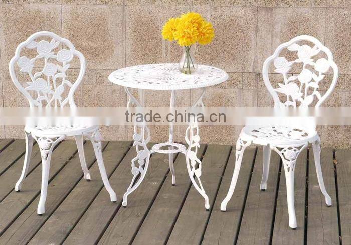 All-wheather Bistro Outdoor Table Set Rose Floral Patio Garden Furniture