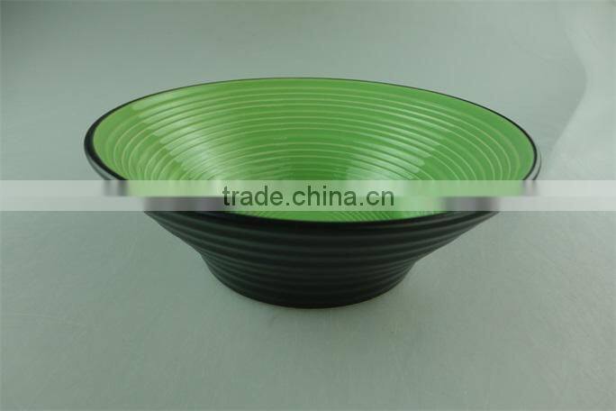 16cm regular design decal porcelain fresh bowl noodle bowl with plastic cover/lid in stock
