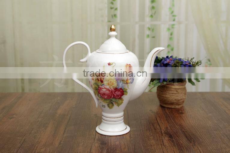 Drinkware new bone china gold arabic grace porcelain tea set with tray