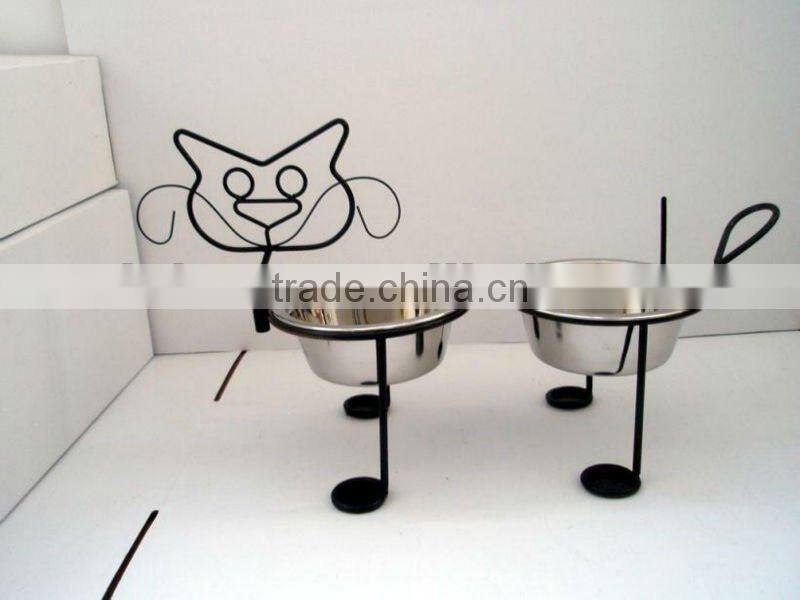 Hot sale stainless steel bowl with metal bowl stand